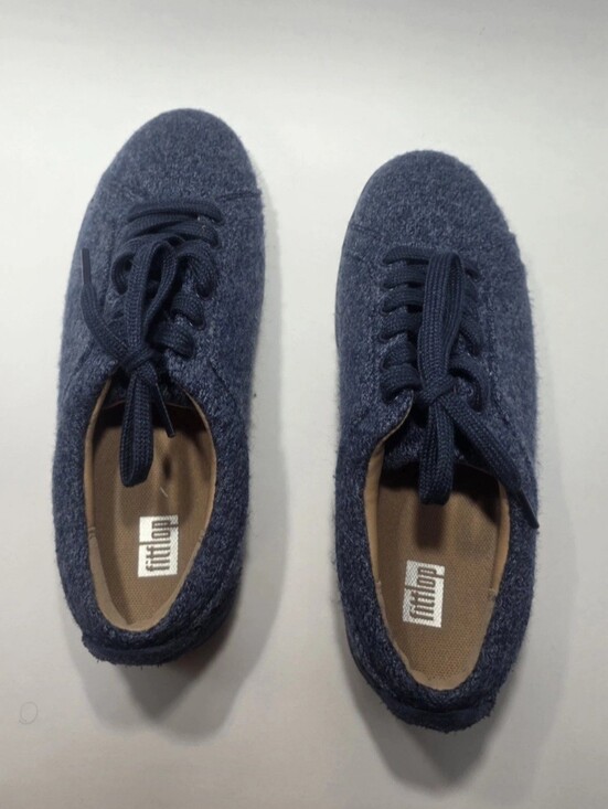 Tretorn Shoes - FitFlop Women’s Blue Wool Lace-Up Sneakers Size 5 | Cushioned Comfort Walking